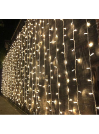 Perdea extensibila LED, 1x4m, lumina calda, 204...